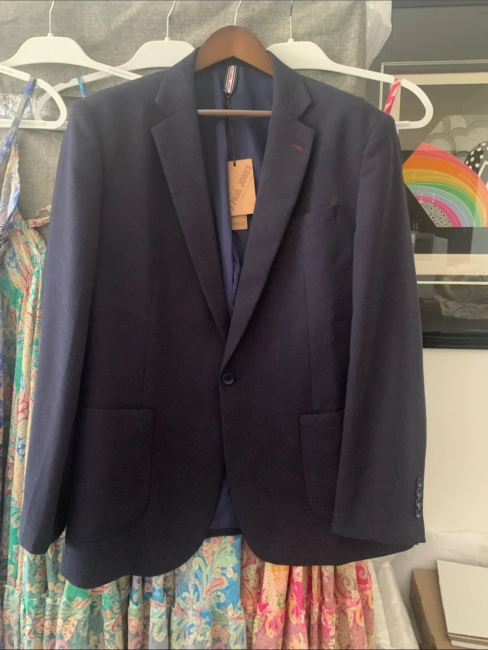 NWT PJ Paul Jones Men's Navy Single-Breasted Blazer - Classic Tailored Fit XXL